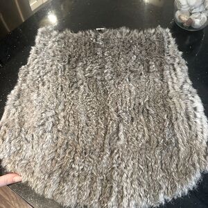 Helmut Lang, rabbit fur cashmere wool neck warmer